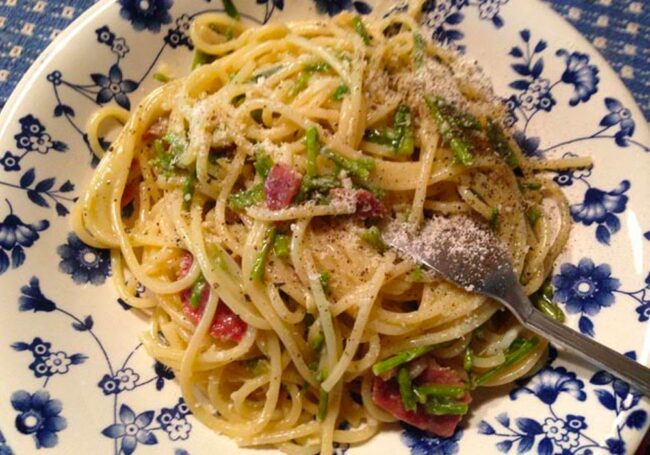 carbonara asparagus