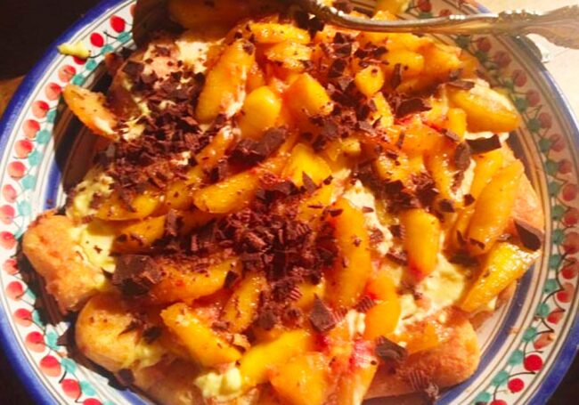 peach tiramisu