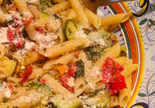 Summertime goodness: pasta with zucchini