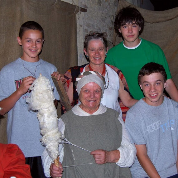 Young Americans experience medieval silk production